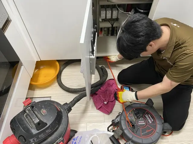 싱크대 배관막힘 해결! - 청년하수구해결사 고객 후기 사진